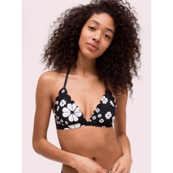 Kate Spade Flower Scalloped Bikini Top & Bottoms - Picture 5 of 16